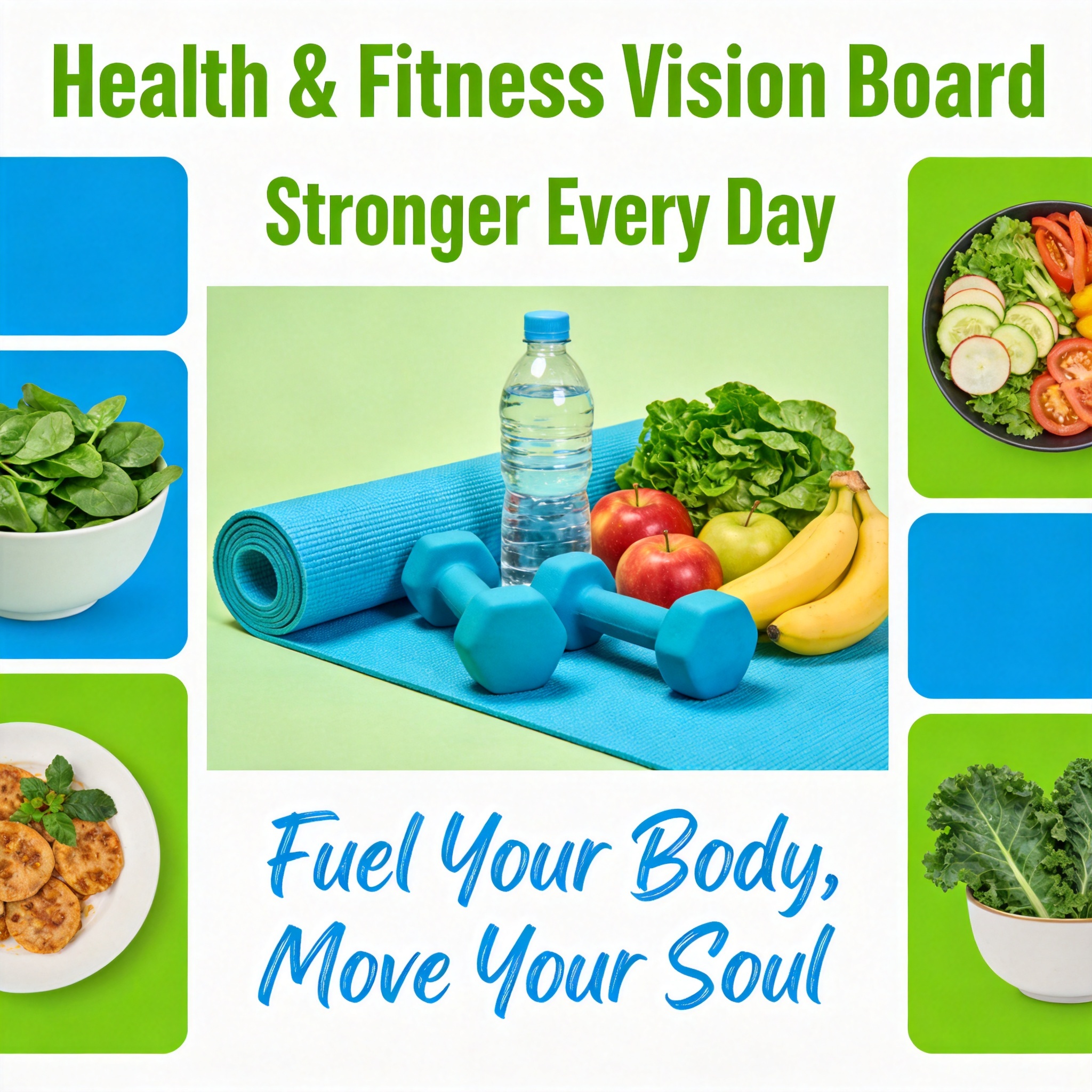Health & Fitness vision board image - Wellness Journey by LXNUYYHYI