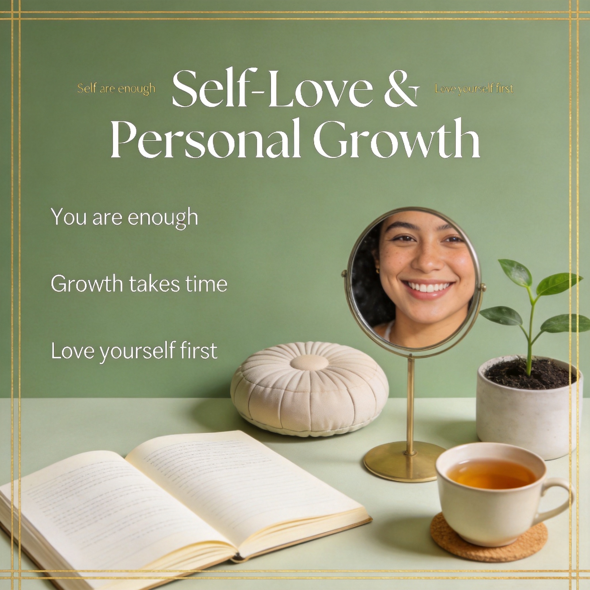Self-Love & Personal Growth vision board image - Self Care Rituals by LXNUYYHYI