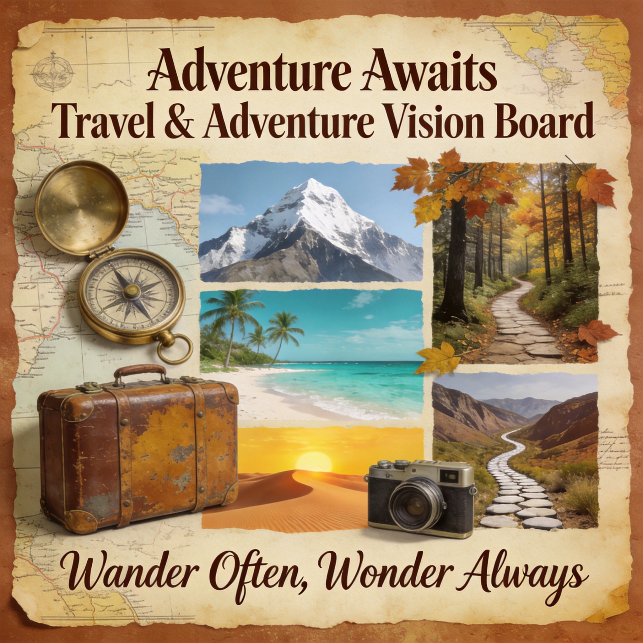Travel & Adventure vision board image - Adventure Awaits by LXNUYYHYI