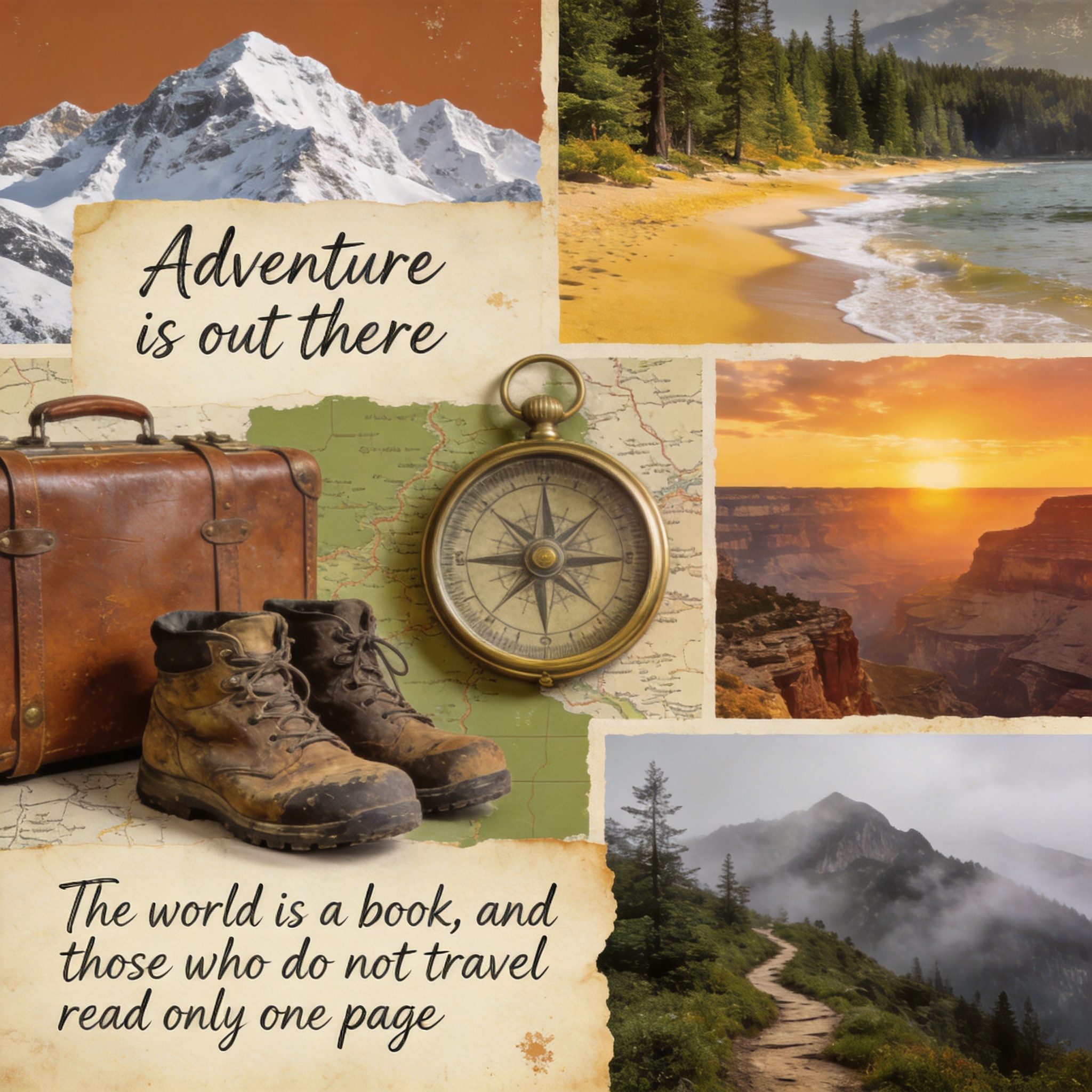 Travel & Adventure vision board image - Wanderlust Spirit by LXNUYYHYI