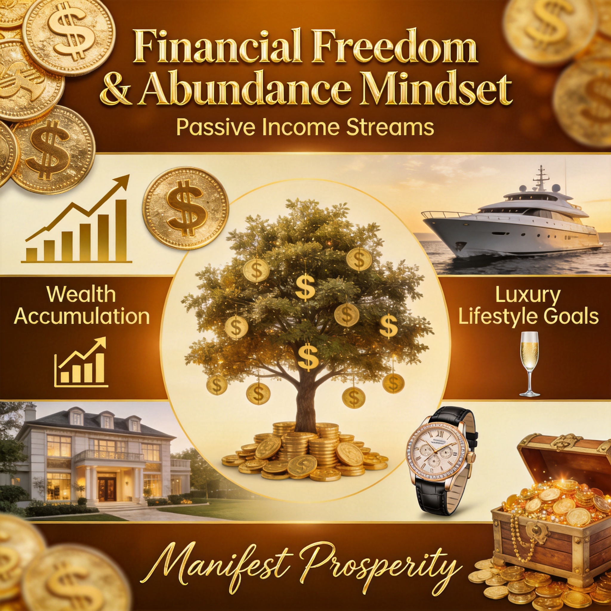 Wealth & Finance vision board image - Abundance Mindset by LXNUYYHYI